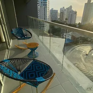 Con Hermosa Vista Al Mar Apartamento